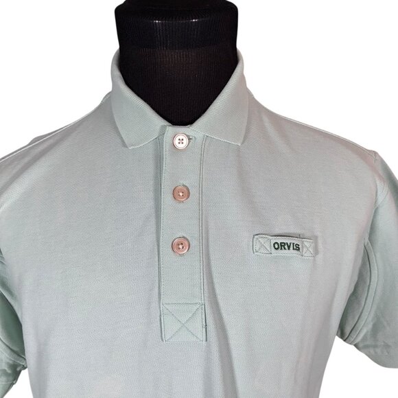 Orvis Men's Green Short Sleeve Polo Shirt Size Medium - Picture 2 of 5